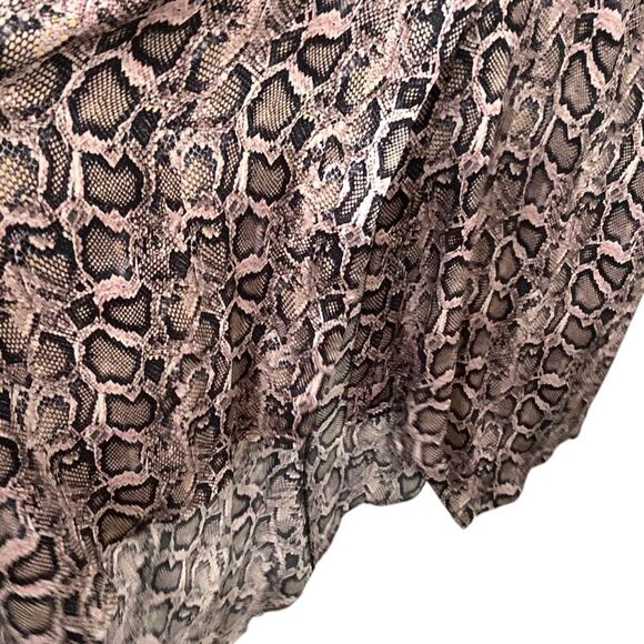 All Saints Tate Misra Asymmetric Hem Dress Elegant Snake Print Maxi Dress in S - Picture 10 of 13